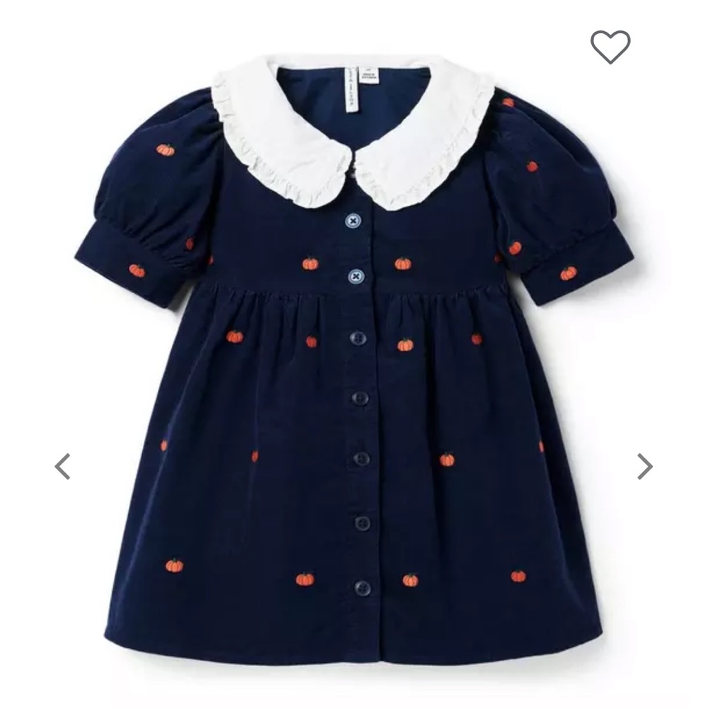 Janie and Jack Embroidered Pumpkin Dress Size 7
